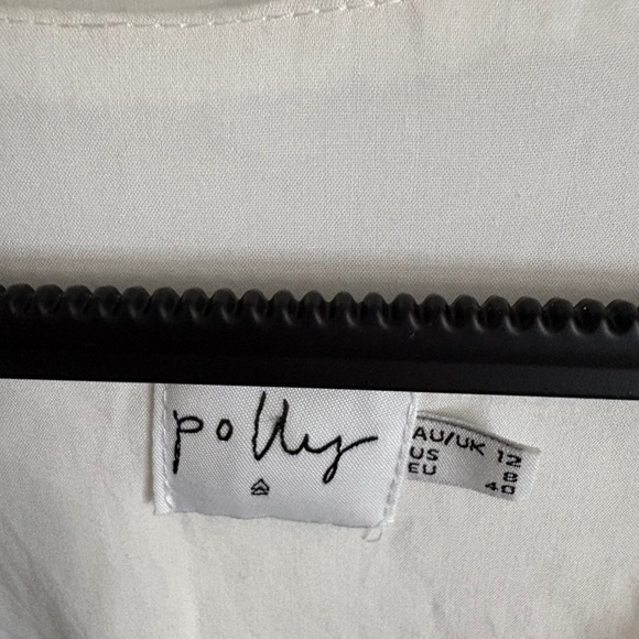 Princess Polly Women’s SZ 8 White Mini Dress w/Floaral Cut Detail 3/4 Sleeve - Picture 7 of 11